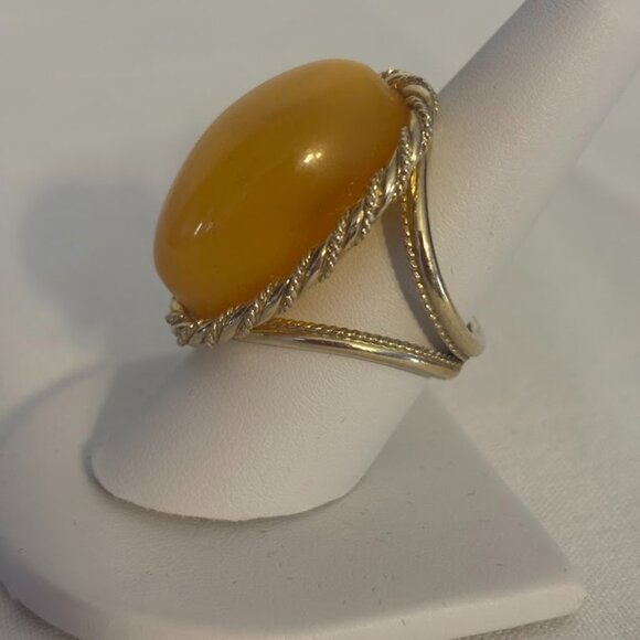 NEW Amber Cluster Bracelet in Vermeil  (8") and Amber Ring in Gold Tone - Picture 11 of 15
